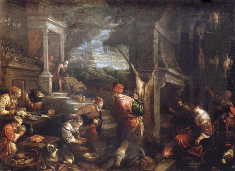 The homecoming de lost of son into the father house, Francesco Bassano the younger
